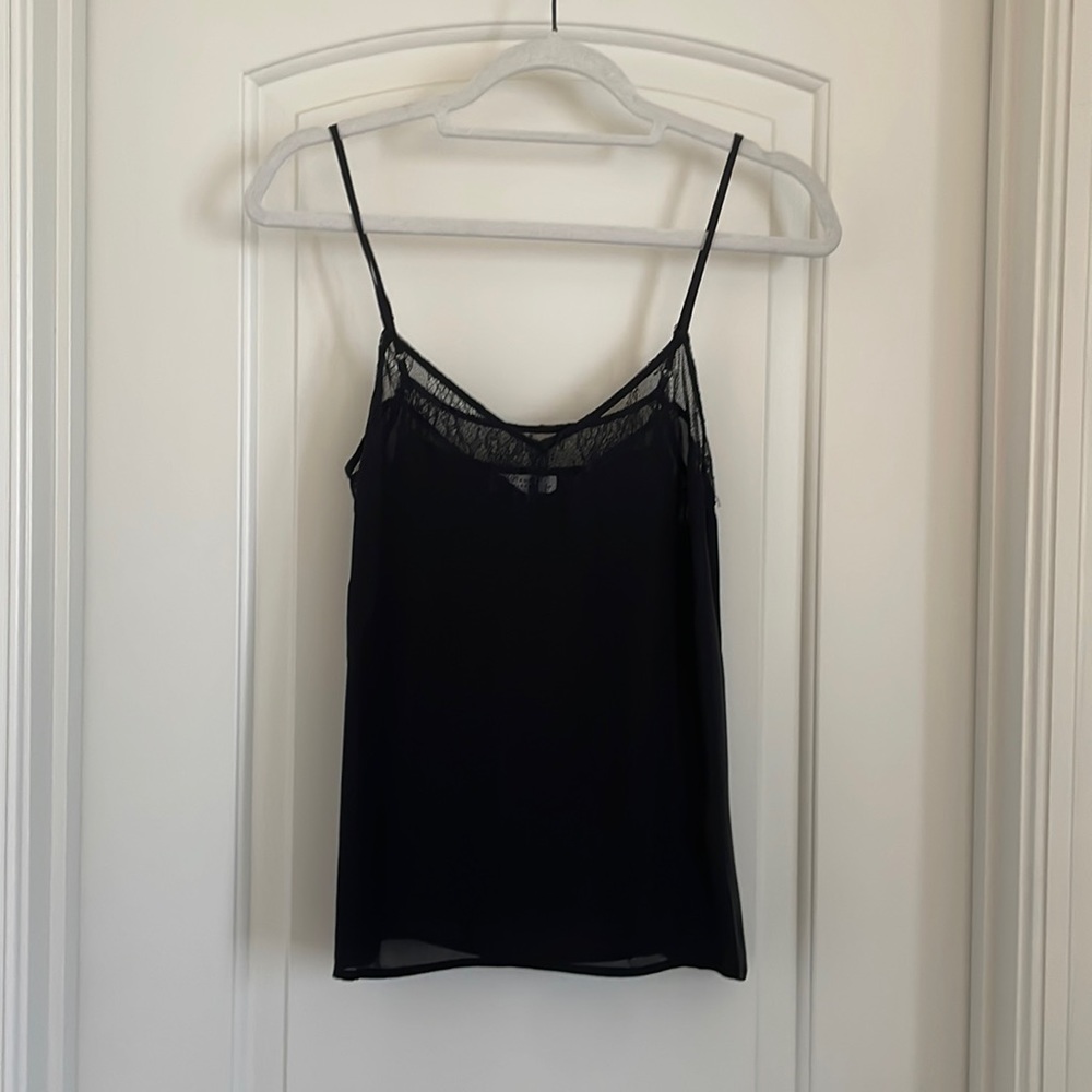 Sheer lace trim Cami size small
